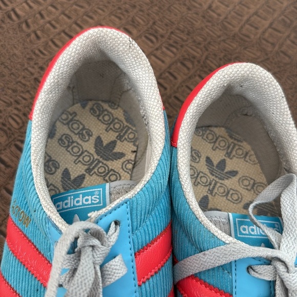 Adidas Originals Arrow Blue Red Sneakers 8 US Men’s Vintage Corduroy Low Top - Picture 9 of 13